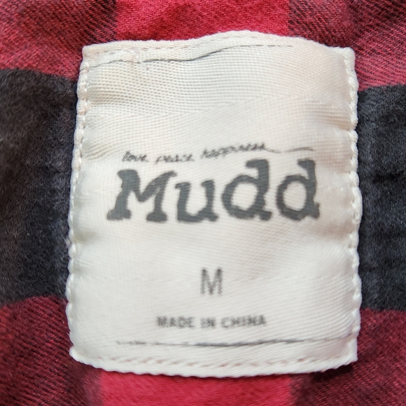 Mudd brand Red plaid long sleeve button front shirt - Picture 3 of 3